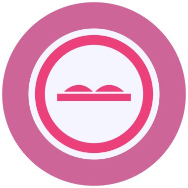 Kek. Web simgesi basit illüstrasyon