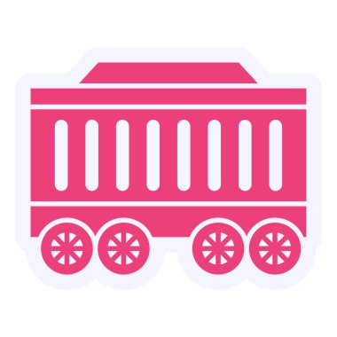 tren. Web simgesi basit illüstrasyon