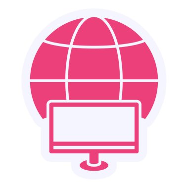 Dünya simgesinin vektör illüstrasyonu