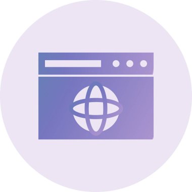 tarayıcı simgesi vektör illüstrasyonu