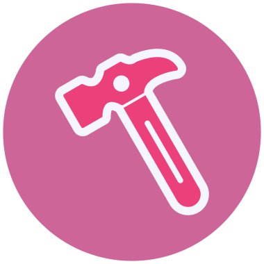 Çekiç simgesi, vektör çizimi 