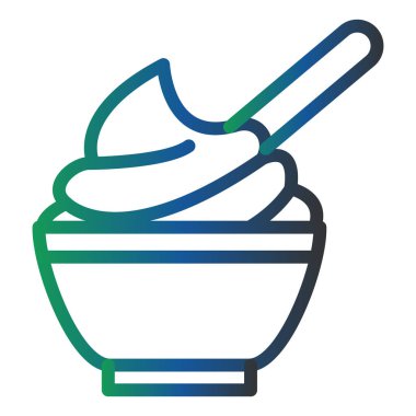 Krem şanti modern ikon vektör illüstrasyonu