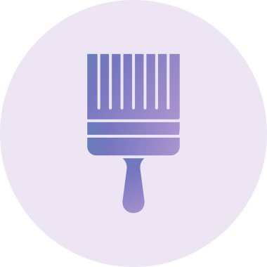 Boya Fırçası Vektör Kabartma Simgesi Tasarımı 