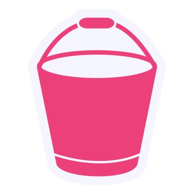 web icon, simple illustration of Bucket