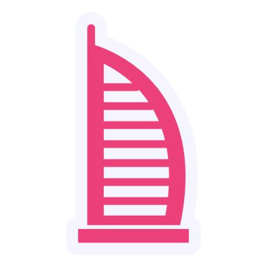 Burj Al Arab  web icon simple illustration