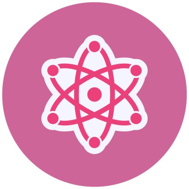 atom. Web simgesi basit illüstrasyon 
