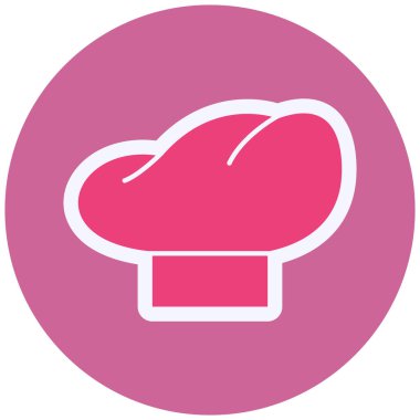  Şef şapka modern ikon vektör illüstrasyonu