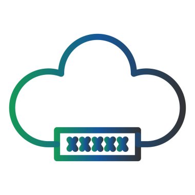 vector illustration of Cloud Password