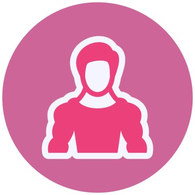 Kadın. Web simgesi basit illüstrasyon