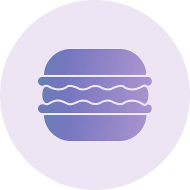 Macaron modern simge vektör illüstrasyonu