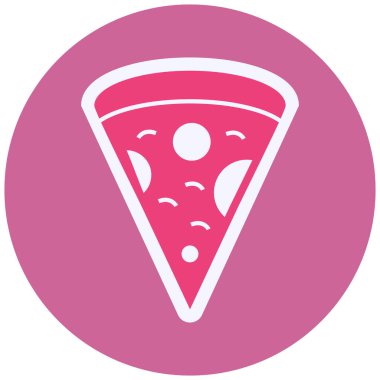 pizza. Web simgesi basit illüstrasyon
