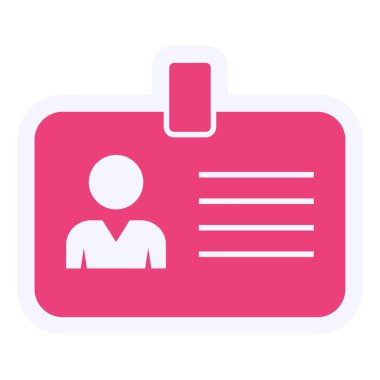 kimlik kartı vektör simgesi