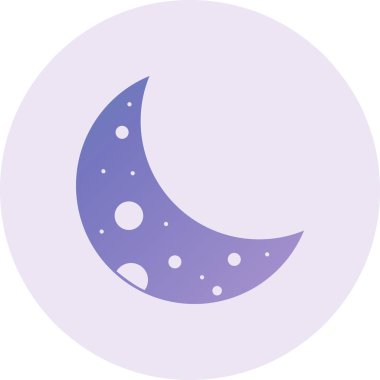 Ay. Web simgesi basit illüstrasyon