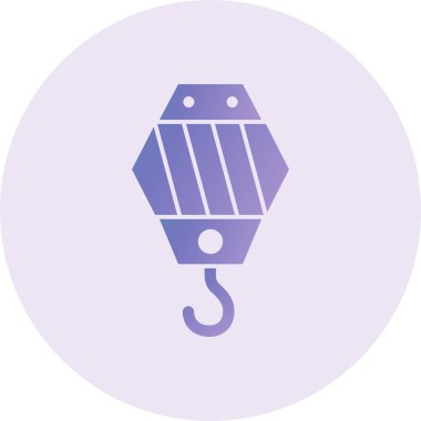 Vinç kancası ikonu. vektör illüstrasyonu 