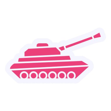 Askeri tank ikonu. vektör illüstrasyonu 