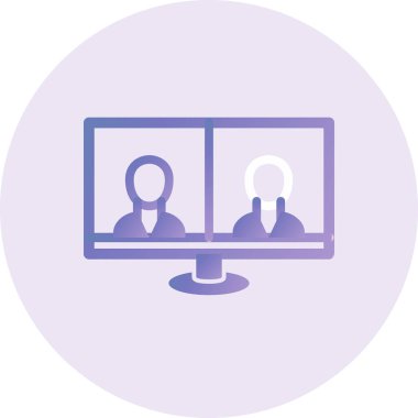Online Meeting icon, vector illustration