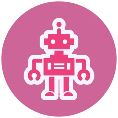 Robot simgesinin vektör illüstrasyonu
