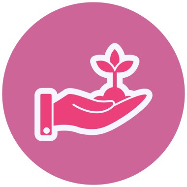 hand holding a sprout,  Growth plant vector icon