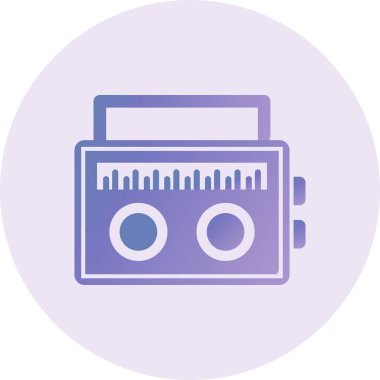 Radyo simgesinin vektör illüstrasyonu