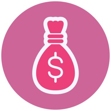 web icon, simple illustration of Money Bag for Coins