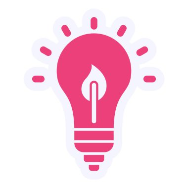 ampul simgesi vektör illüstrasyonu