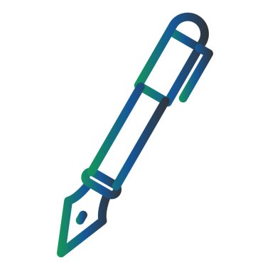 Dolma kalem simgesi. Vektör illüstrasyonu