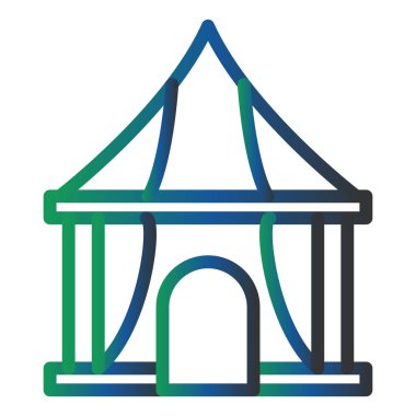 Sirk Çadırı modern ikon vektör çizimi
