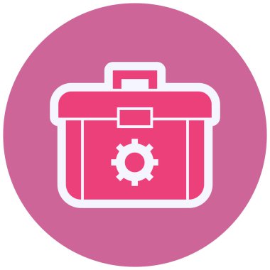 Araç Kutusu Vektör Kabartma Simgesi Tasarımı