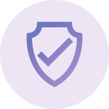 Kalkan simgesinin vektör illüstrasyonu