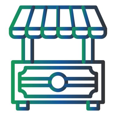 Piyasa. Web simgesi basit illüstrasyon