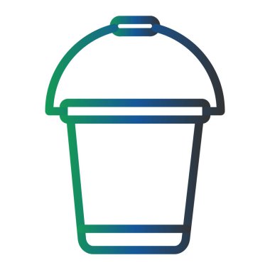 web icon, simple illustration of Bucket