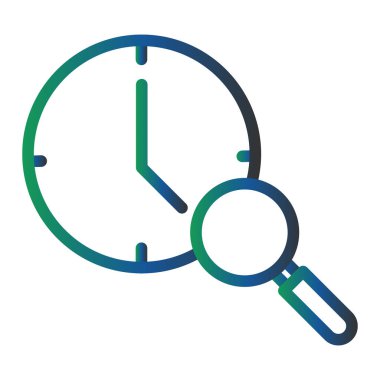 Color clock icon vector illustration