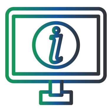 Bilgi. Web simgesi basit illüstrasyon