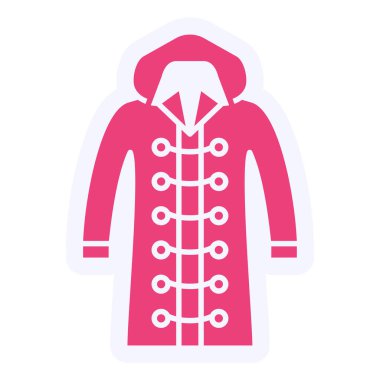 Coat web icon vector illustration