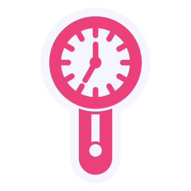 Color clock icon vector illustration