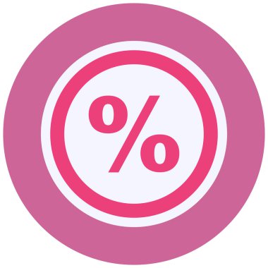 - Yüzde. Web simgesi basit illüstrasyon