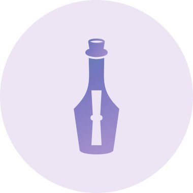bottle. web color icon simple illustration