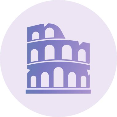 Colosseum web icon simple illustration