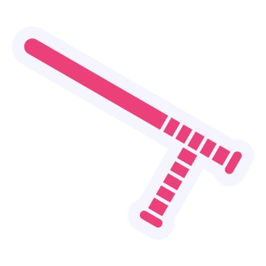 police baton icon. simple web illustration