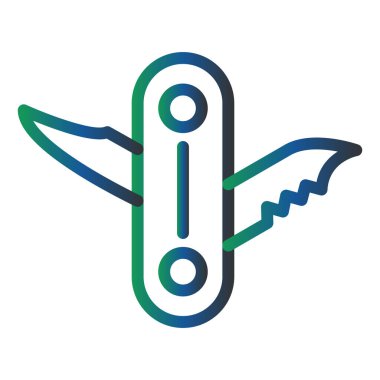 Cep Bıçağı. Web simgesi basit illüstrasyon