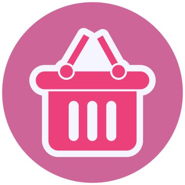 shopping basket icon, simple illustration