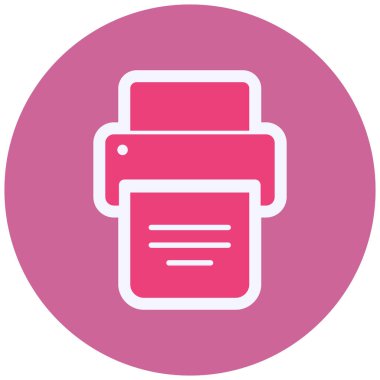 Yazıcı. Web simgesi basit illüstrasyon 