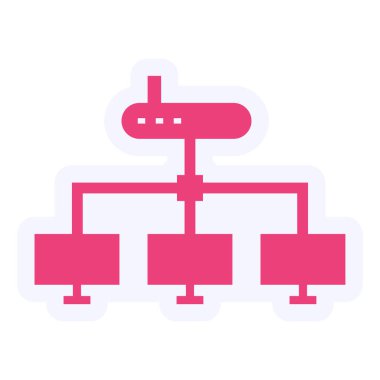 Ağ simgesinin vektör illüstrasyonu