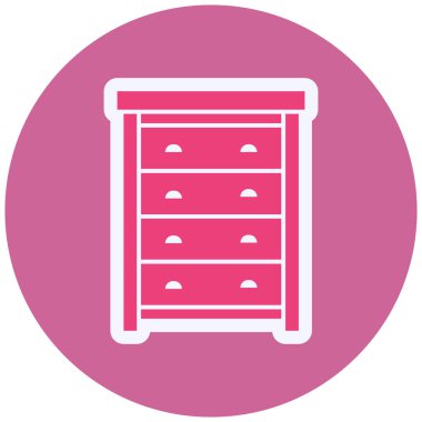 Dolap. Web simgesi basit illüstrasyon