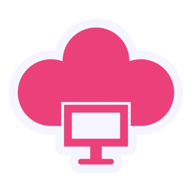  Cloud Computing and network colored vector icon