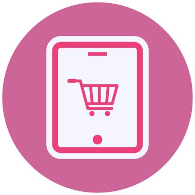 Alışveriş simgesinin vektör illüstrasyonu