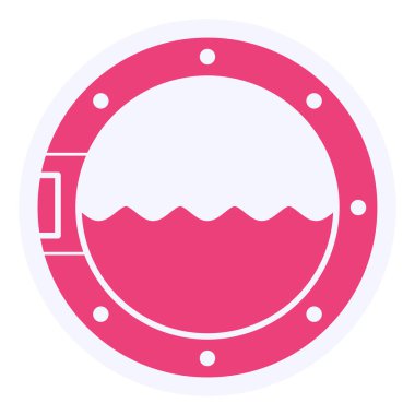 vector illustration of a round icon of a circle