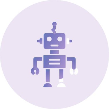 Robot simgesinin vektör illüstrasyonu