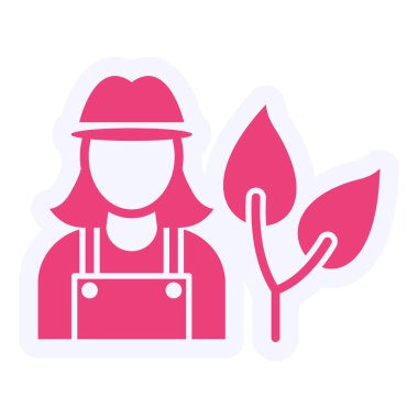 Bitki ve bitki vektör illüstrasyon tasarımı ile bahçıvan