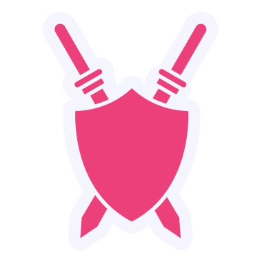 Kalkan simgesinin vektör illüstrasyonu